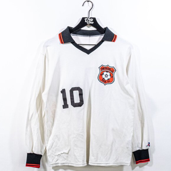Aladen Athletic Long Sleeve Collared Soccer Jersey Made in USA Large VTG 70s 80s - Picture 1 of 9